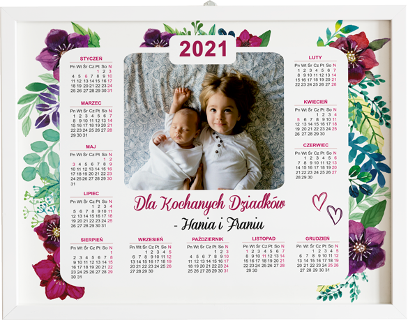 Prezent na Dzień Babci i Dziadka – Kalendarz Kolorowe Kwiaty
