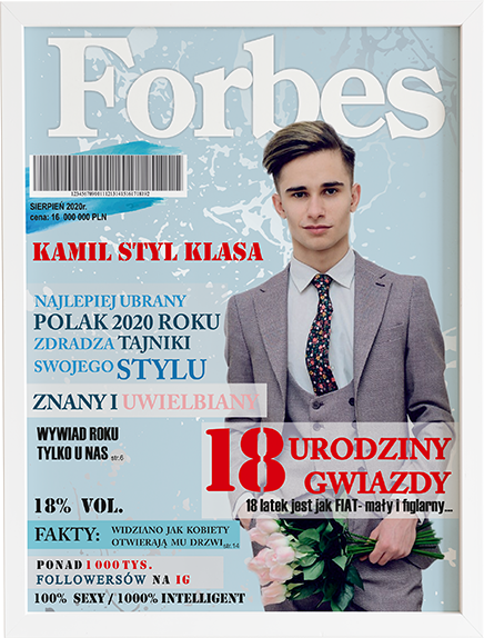 Oryginalny Prezent na 18 Urodziny – okładka Forbes