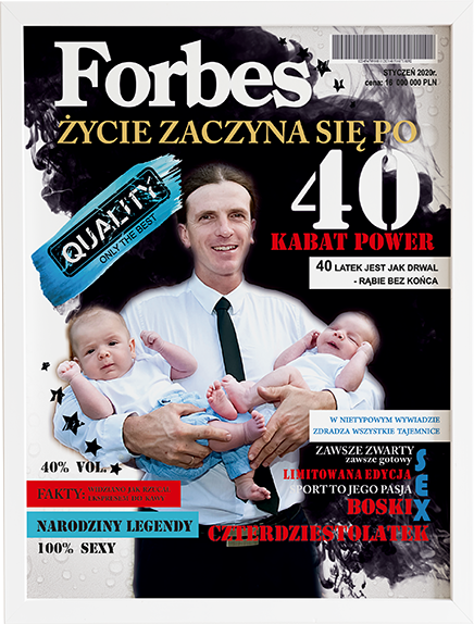 Oryginalny Prezent na 40 Urodziny – okładka Forbes