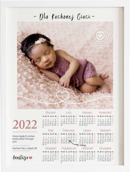 Kalendarz Pink Minimalist